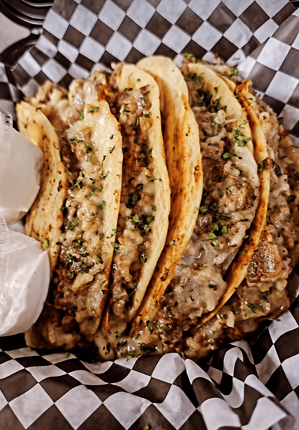 Oxtail tacos from Lil Moe's Potato Trap — Houston food truck specials and catering